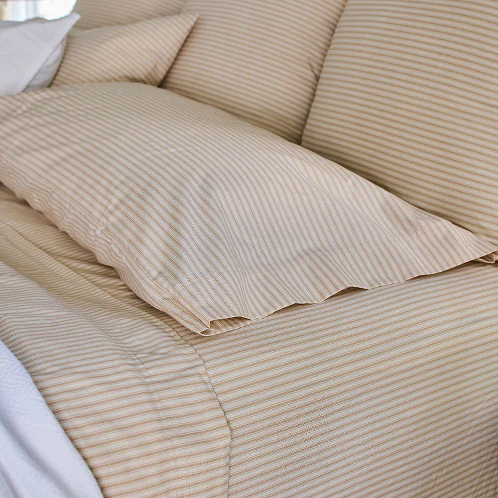 Ticking Stripe Single Flat Sheet - Image 4