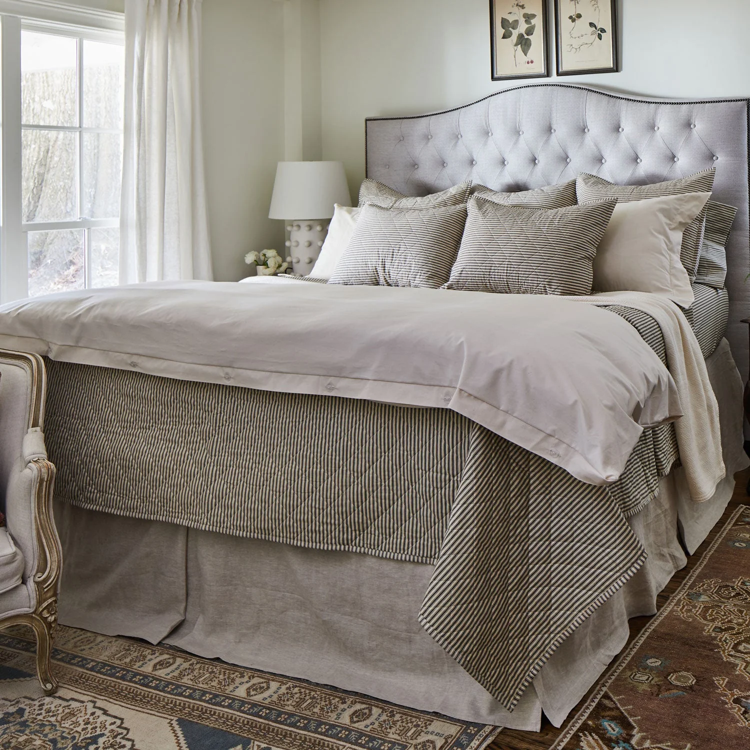 Ticking Stripe Quilt and Shams Bundle - Image 4